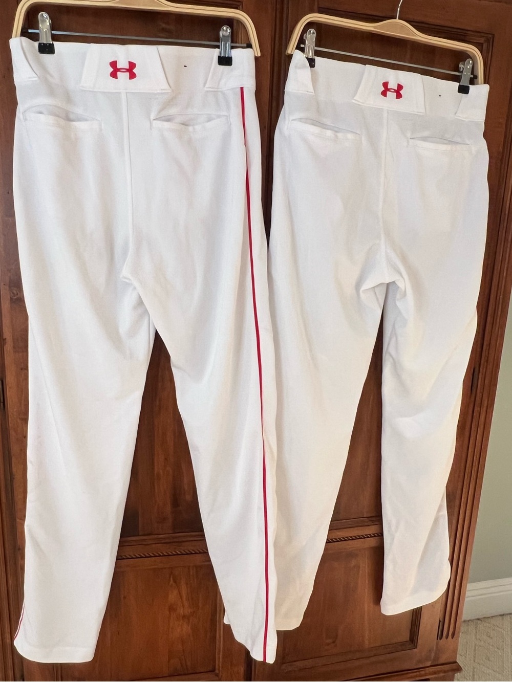 Under Amour White with Red Striped Baseball Pants | Set of 2 | Preowned | Size - Picture 3 of 14